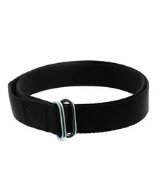 Koehalsriem knelgesp zwart, 40mm, 130cm