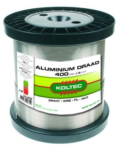 Draad aluminium, ca. 400m, 1,6mm 2,4