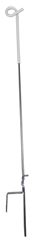 Krulstaartpaal, veerstaal, wit, 105cm
