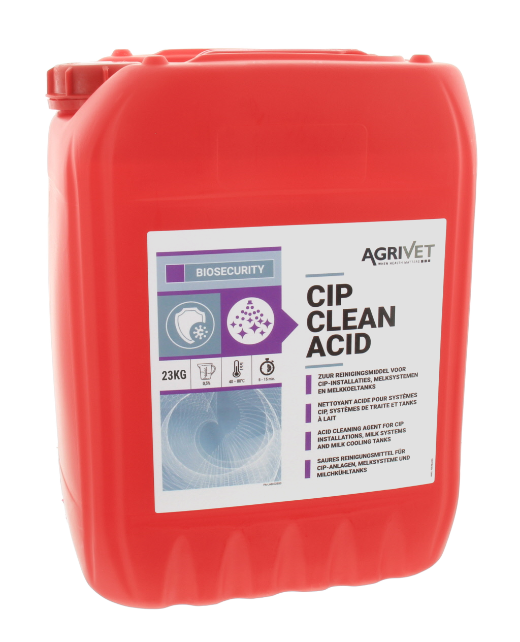 Agrivet CIP Clean Acid 23KG NlFrEnDe