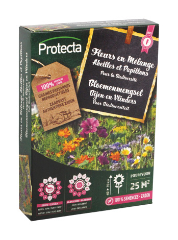 Bloemenmengsel Bijen en Vlinders, 25m²